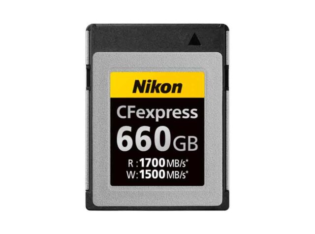 ニコン純正 CFexpress Type B メモリーカード 660GB 『MC-CF660G 』を発表